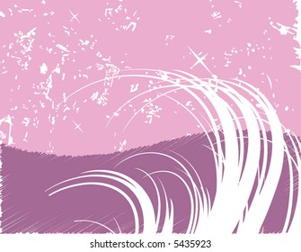 retro vector floral background