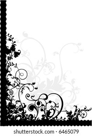 retro vector floral grunge background