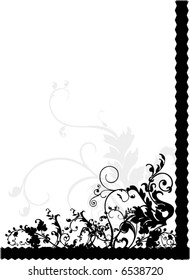 retro vector floral grunge background