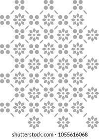 Retro vector floral infinite pattern