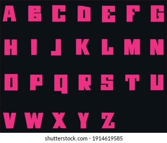 Retro vector font - Classic typewriter pin font