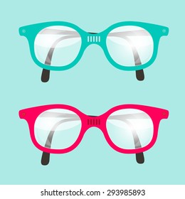 Retro Vector Glasses Set