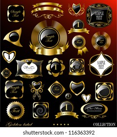 Retro vector golden label/can be used for invitation, congratulation or website layout vector