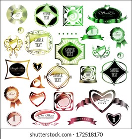 Retro vector golden label/can be used for invitation, congratulation or website layout vector
