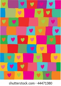 retro vector heart texture