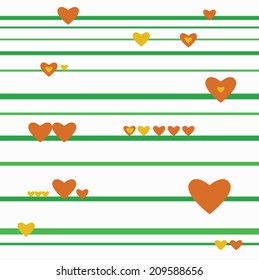 Retro vector heart valentines pattern (tiling). Endless texture can be used for wallpaper, pattern fills, web page background,surface textures 