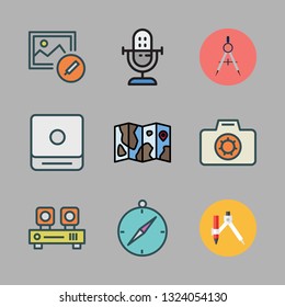 retro vector icon set
