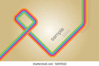 Retro vector illustration background with colorful lines