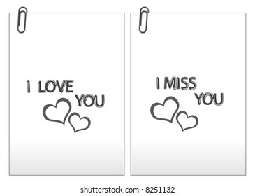 retro vector love letters