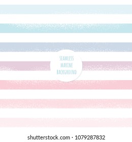 Retro vector marine background. Grunge striped vest seamless pattern. Pastel colors
