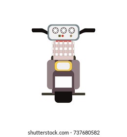 Retro vector moped scooter illustration.