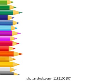 retro vector paint pencils