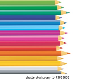 retro vector paint pencils illustration