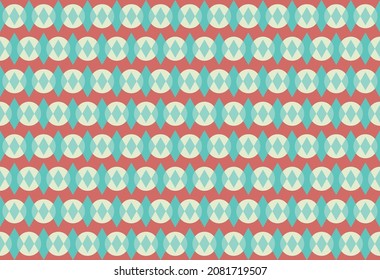 Diseño de patrones de vectores retro, diseño gráfico con elementos verdes, rojos y amarillos. Diseño impecable. Fondo Vintage. Patrón antiguo. Diseño textil con colores pasteles.