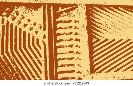 Retro Vector Pattern with Diagonal Grunge Stripes