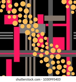 retro vector pattern pink geometric mixed black
 