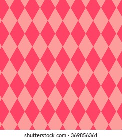 Retro vector pattern  seamless rhombus on a pink background.Modern stylish texture. Geometric ornament with pink rhombuses.
