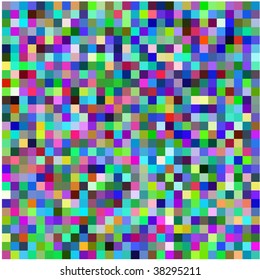 Random Color Pixel Mosaic Art Background Stock Illustration 1657538344