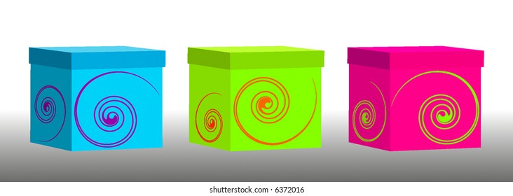 retro vector present gift boxes