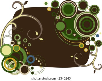 Retro vector rings & floral motif with various color combo.For JPG version look for image 2356752.