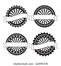 Retro vector round badges