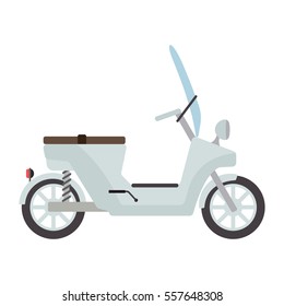 Retro vector scooter illustration.