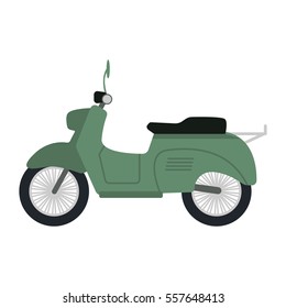 Retro vector scooter illustration.