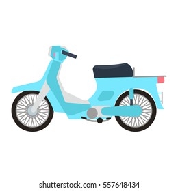 Retro vector scooter illustration.