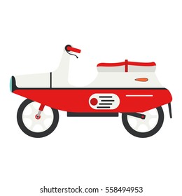 Retro vector scooter illustration.