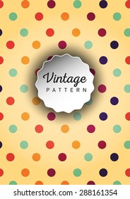 Retro vector seamless pattern. Endless texture can be used for wallpaper, pattern fills, web page background,surface textures. Set of geometric ornaments. Pattern for cafe, sweet-shop, pastry shop