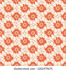 retro vector seamless pattern texture vintage style pink orange great for wallpaper background fabric projects. 