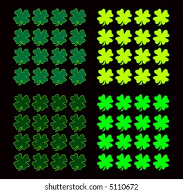 retro vector shamrock pattern