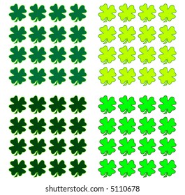 retro vector shamrock pattern