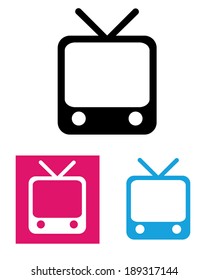 Retro Vector Television Icon