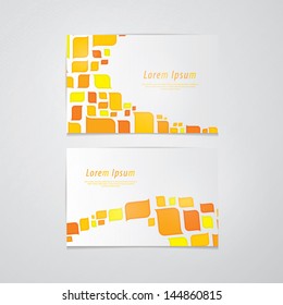 Retro vector template. Banners/cards with space for your content. Fresh elements for presentation or website. Abstract mosaic, colorfully flow. Bio, natural concept.