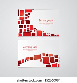 Retro vector template. Banners/cards with space for your content. Fresh elements for presentation or website. Abstract mosaic, colorfully flow.