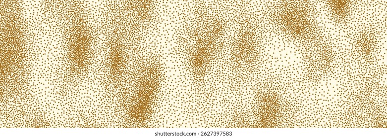 Retro vector texture of speckled rice paper print in a grainy background. Sand color dot gradient for eco friendly crafts, wrapping, wallpaper.