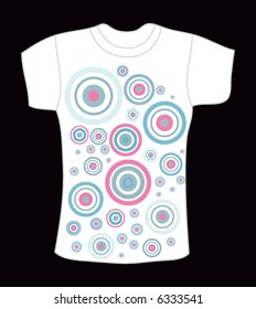 retro vector t-shirt design with retro circles