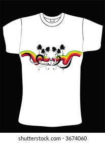 retro vector t-shirt design white