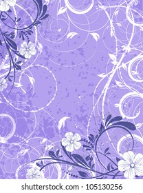 Retro vector wedding invitation, floral decorative abstract background