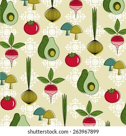 retro vegetables