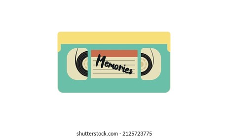 Vector aislado de cassette VHS retro