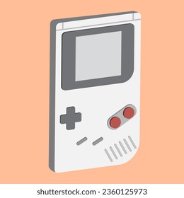  Retro vibe of gamer console. Vector illustration. 