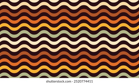 Retro vibes vintage background vector. Abstract wallpaper design for Groovy hippie, 60s, 70s , y2k. Vector pattern ready to use for prints, cloth, textile and banner ads background.  