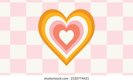 Retro vibes vintage background vector. Abstract wallpaper design for Groovy hippie, 60s, 70s , y2k. Vector pattern ready to use for prints, cloth, textile and banner ads background.  