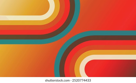 Retro vibes vintage background vector. Abstract wallpaper design for Groovy hippie, 60s, 70s , y2k. Vector pattern ready to use for prints, cloth, textile and banner ads background.  