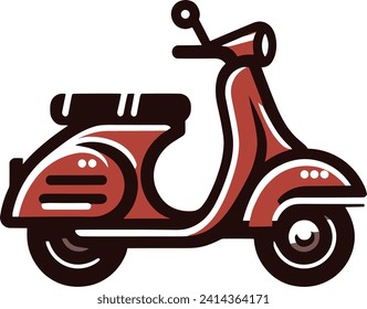 Retro Vibes: Vintage-Inspired Vector Scooter Illustration