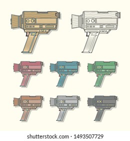 Retro Video Camera in Different Colors