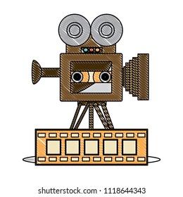 retro video camera icon