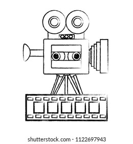 retro video camera icon